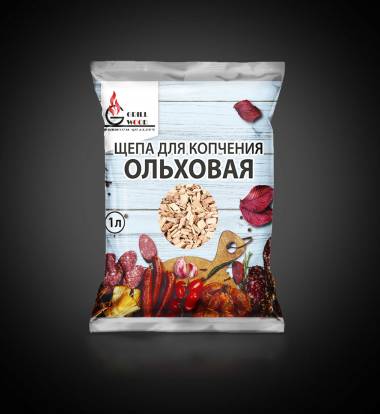 Ольховая щепа для копчения 1 л (200 г) GRILLWOOD
