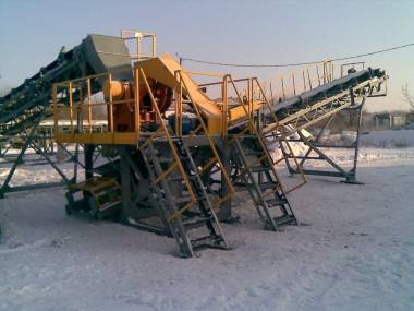 Дробилка щековая ДЩ-210 (ЩДС-2, 5х4, 0) на рамной конструкции (агрегат)