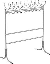 Вешалка для одежды напольная металлическая двухсторонняя разборная для раздевалк