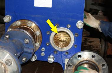 Защита от накипи теплообменника (молокозавод)