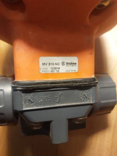 Мембранный клапан Stubbe MV 310-NC с пневмоприводом DN15 PN10 d20