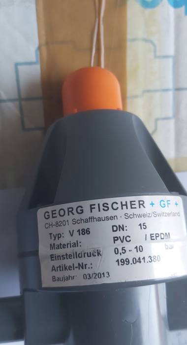 Клапан поддержания давления +GF+, PVC/EPDM, ТИП V 186, DN15)
